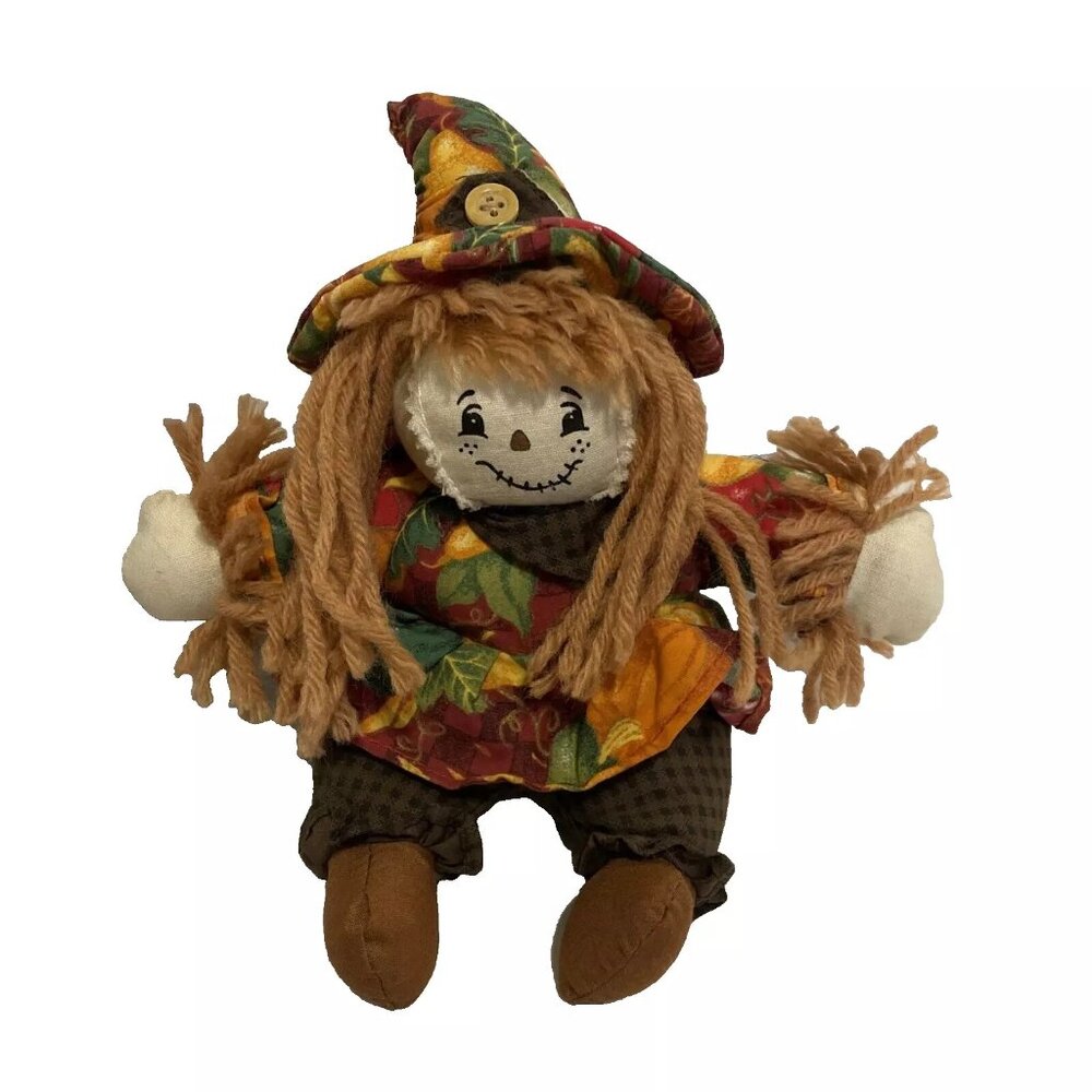 Stuffed Scarecrow by Main Joy Limited 9" Autumn Fall Harvest Thanksgiving Decor
